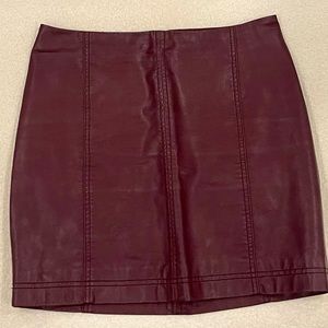 Free People Modern Femme Vegan Leather Skirt